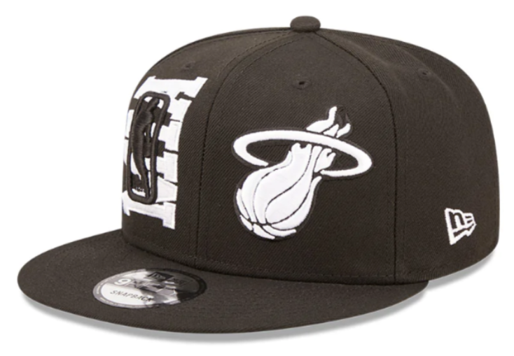 Miami Heat New Era Black 2022 NBA Draft 9FIFTY Snapback Hat - Pro Jersey Sports