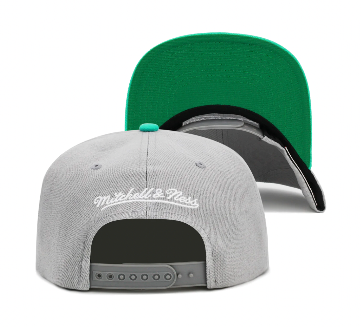 Men's Mitchell & Ness San Antonio Spurs Hardwood Classics Core Gray/ Teal Adjustable Snapback Hat