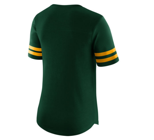 Women's Green Bay Packers Nike Green Gear Up Modern Fan Performance T-Shirt - Pro Jersey Sports