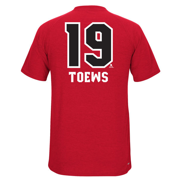 Men's Chicago Blackhawks Jonathan Toews Red Freeze Speedwick Name & Number T-Shirt - Pro Jersey Sports