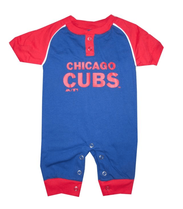 Chicago Cubs Coverall Infant Onesie By Majestic - Pro Jersey Sports