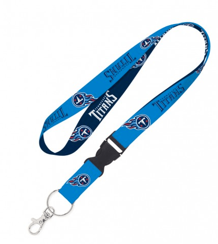 Tennessee Titans Double Sided Lanyard With Detachable Buckle By Wincraft - Pro Jersey Sports