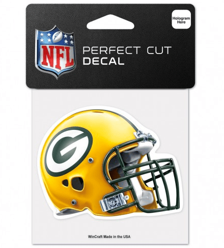 Green Bay Packers 4x4 Helmet Perfect Cut Decal By Wincraft - Pro Jersey Sports