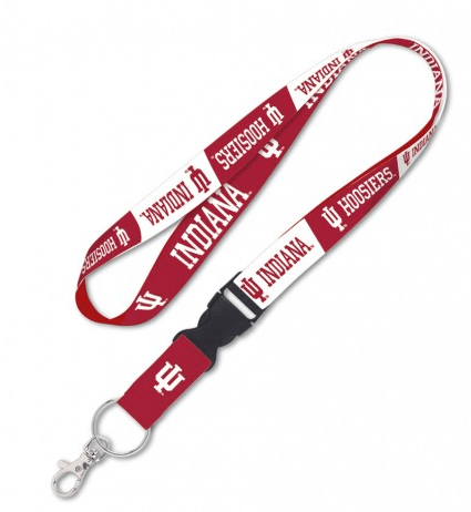 Indiana Hoosiers Double Sided Lanyard With Detachable Buckle By Wincraft - Pro Jersey Sports