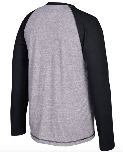 Men's Chicago Blackhawks Gray/Black CCM Long Sleeve Crew T-Shirt - Pro Jersey Sports