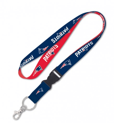 New England Patriots Double Sided Lanyard With Detachable Buckle By Wincraft - Pro Jersey Sports