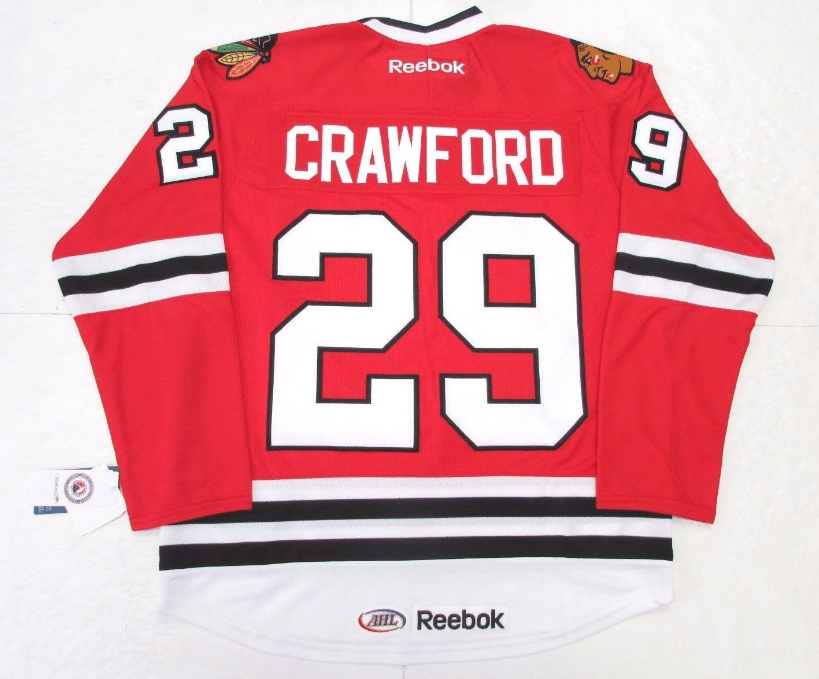 Corey Crawford Rockford Icehogs Premier Replica Red Jersey - Pro Jersey Sports