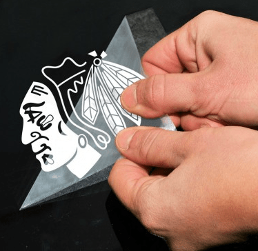 Chicago Blackhawks 4X4 White Perfect Cut Decal By Wincraft - Pro Jersey Sports