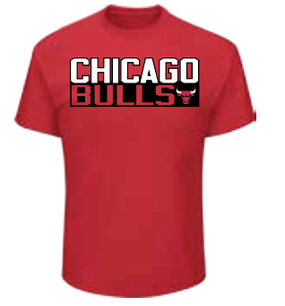 Men’s Chicago Bulls Lauri Markkanen Vertical Name and Number Majestic Tee - Pro Jersey Sports