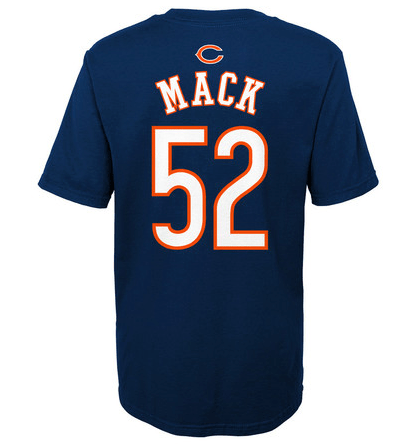 Toddler Chicago Bears Khalil Mack Navy Mainliner Name & Number T-Shirt - Pro Jersey Sports