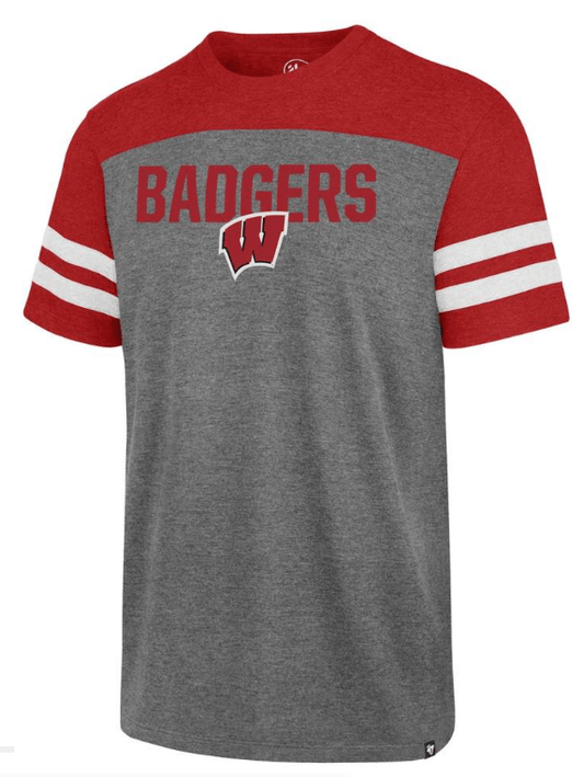 Men's Wisconsin Badgers Versus Tri-Colored Tee By ’47 Brand - Pro Jersey Sports