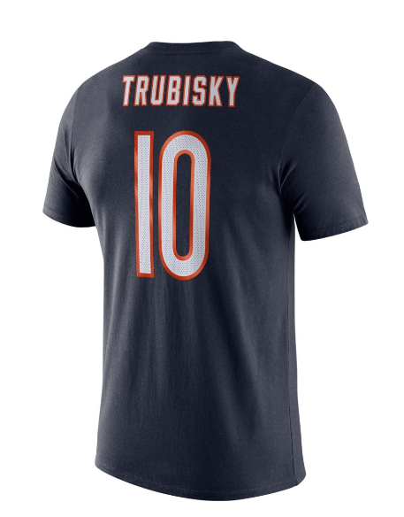 Men's Chicago Bears Mitchell Trubisky 100th Anniversary Nike Navy Player Pride Name & Number Performance T-Shirt - Pro Jersey Sports