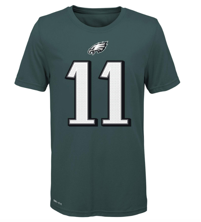 Youth Philadelphia Eagles Carson Wentz Nike Green Player Pride Name & Number Performance T-Shirt