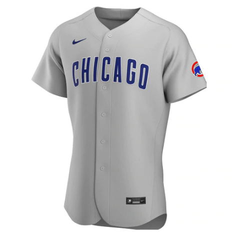 Chicago Cubs Gray Authentic Road Jersey by Nike