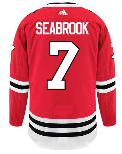 Men's Chicago Blackhawks Brent Seabrook Adidas Red Authentic Player Jersey - Pro Jersey Sports