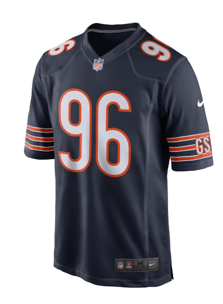 Chicago Bears Akiem Hicks Mens Nike Navy Replica Game Jersey - Pro Jersey Sports