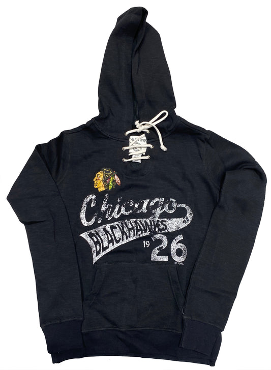 Women's Chicago Blackhawks Slub Lace Hoody - Pro Jersey Sports
