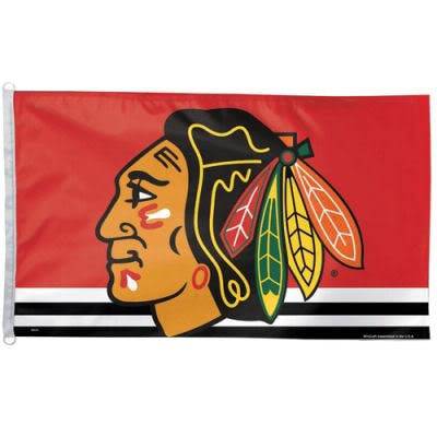 Chicago Blackhawks NHL Primary Logo 3X5 Red Flag - Pro Jersey Sports