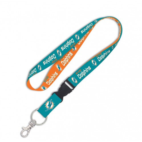 Miami Dolphins 1" Lanyard with Detachable Buckle By Wincraft - Pro Jersey Sports