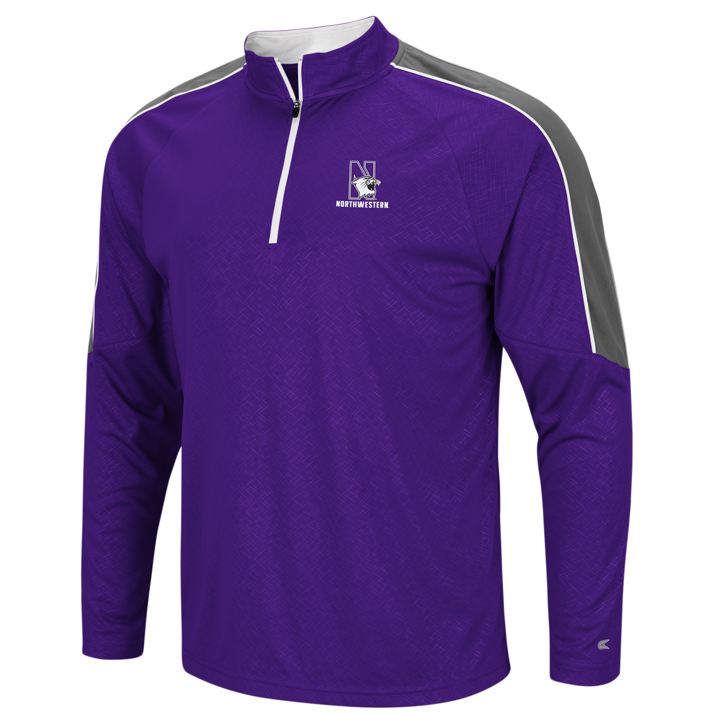 Men's NCAA Northwestern Wildcats Performance 1/4 Zip Windshirt By Colosseum Athletics - Pro Jersey Sports