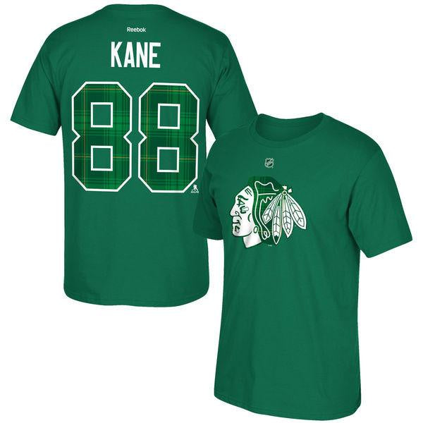 Men's Chicago Blackhawks Patrick Kane St. Patricks's Name & Number T-Shirt - Pro Jersey Sports