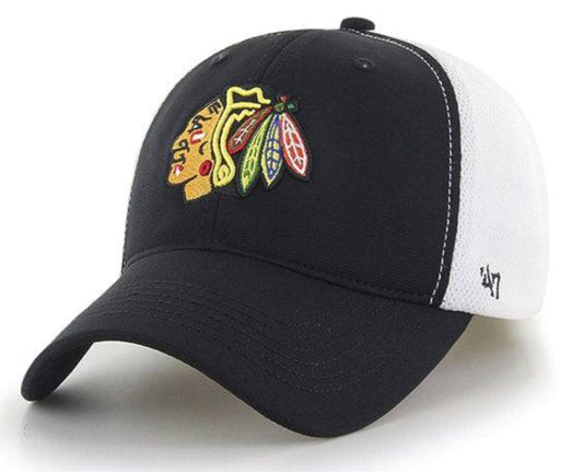 Chicago Blackhawks Draft Day Closer Black 47 Brand Stretch Fit Hat - Pro Jersey Sports