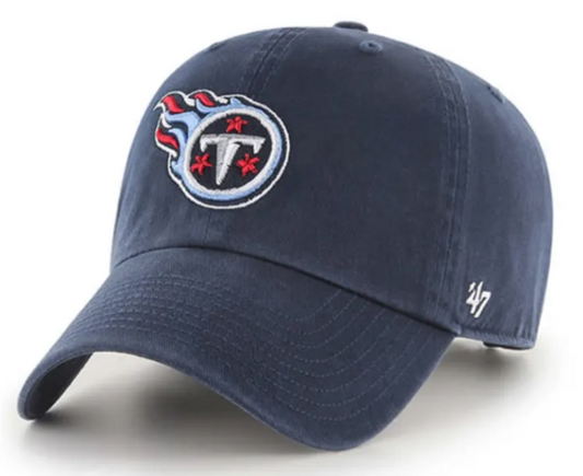 Tennessee Titans Navy Clean Up Adjustable Hat By 47 Brand - Pro Jersey Sports