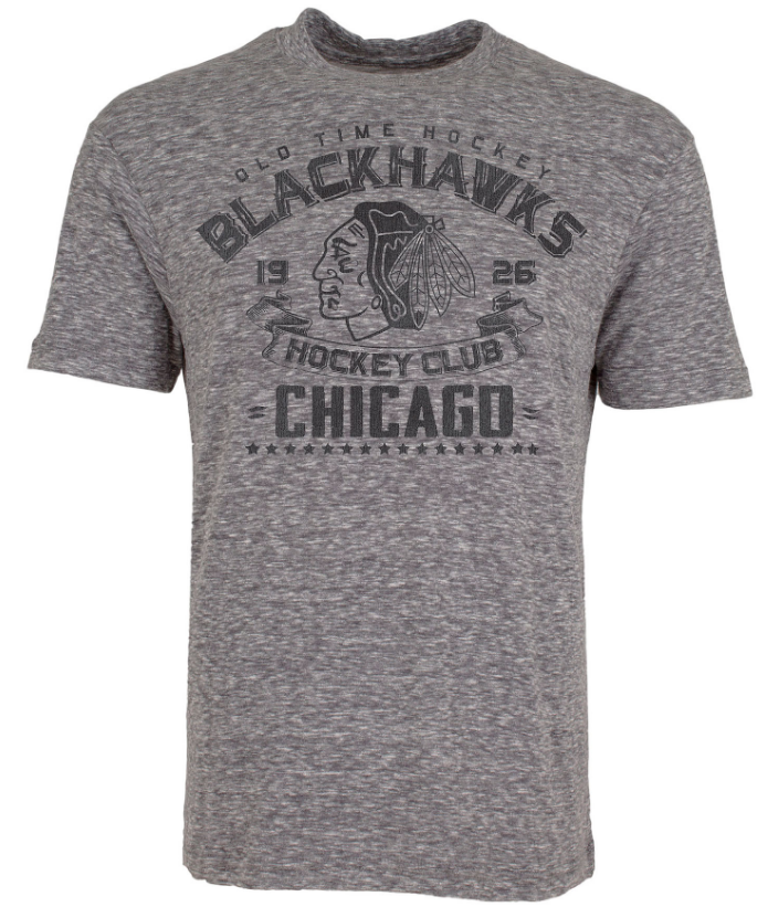 Men's Chicago Blackhawks Granite Crewneck Knarly T-Shirt - Pro Jersey Sports