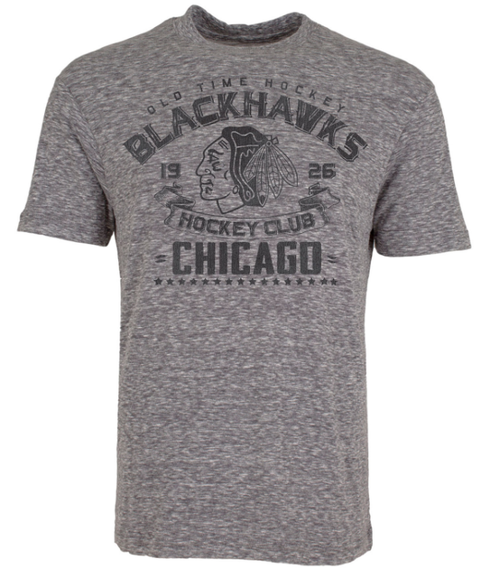 Men's Chicago Blackhawks Granite Crewneck Knarly T-Shirt