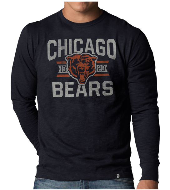 Men's Chicago Bears Fall Navy Scrum Long Sleeve Tee - Pro Jersey Sports