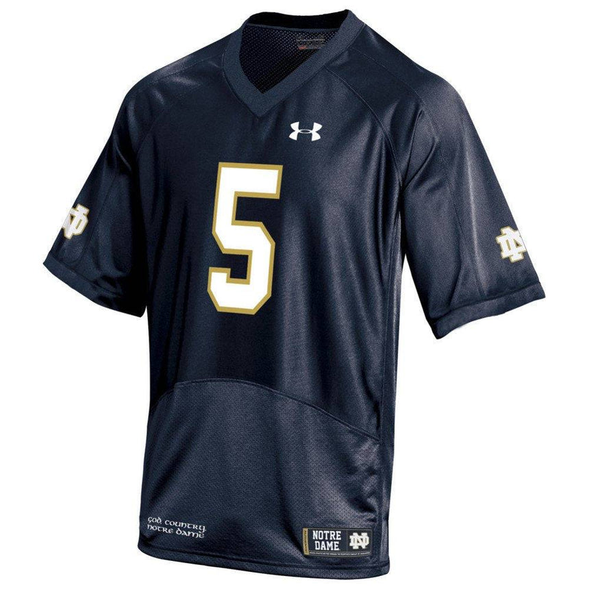 Notre Dame Fighting Irish Under Armour NCAA Men's Premier Navy Sideline Replica #5 Jersey - Pro Jersey Sports