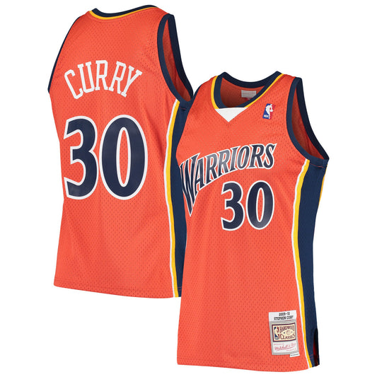 Men's Mitchell & Ness Stephen Curry Orange Golden State Warriors 2009-2010 Hardwood Classics Swingman Jersey - Pro Jersey Sports