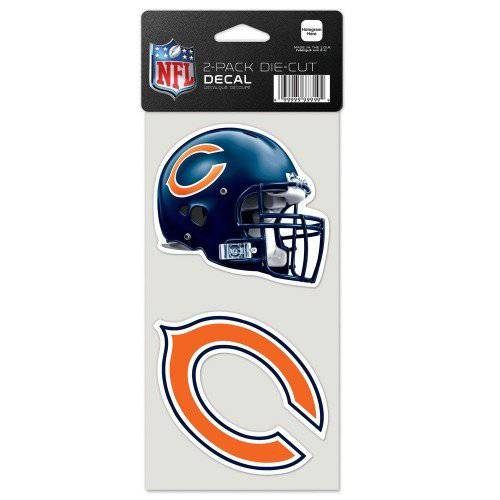 CHICAGO BEARS Perfect Cut Decal Set Of Two 4" x 4" - Pro Jersey Sports