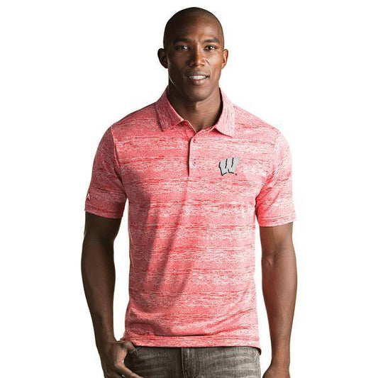 Men's NCAA Wisconsin Badgers Formation Polo Shirt By Antigua - Pro Jersey Sports