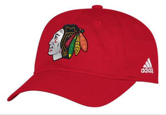 Womens Chicago Blackhawks adidas Finished Goods Bling Logo Adjustable Hat - Pro Jersey Sports