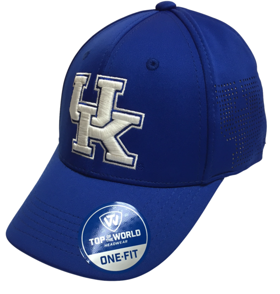 Kentucky Wildcats Blue NCAA TOW "Rails" One Fit Stretch Fit Performance Mesh Hat