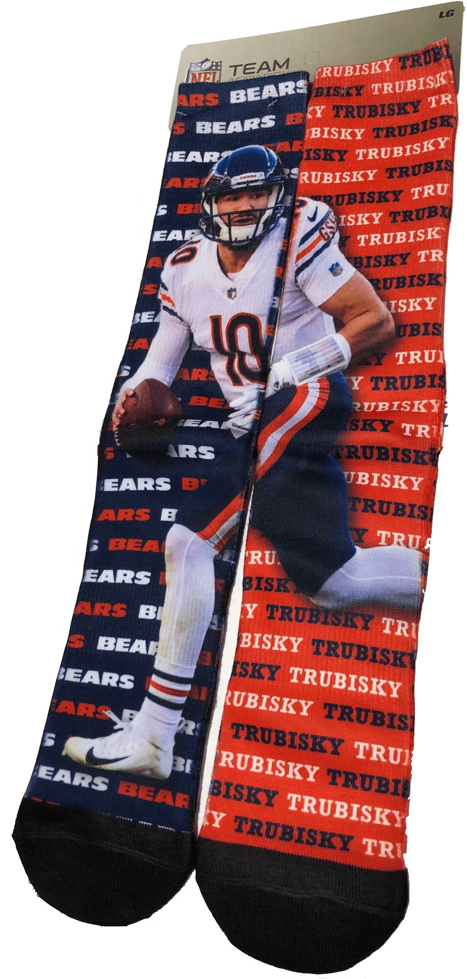 Chicago Bears Youth Mitch Trubisky "Say My Name" Socks by For Bare Feet - Pro Jersey Sports