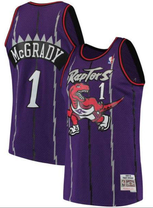 Men's Mitchell & Ness Tracy McGrady Toronto Raptors Purple 1998-99 Hardwood Classics Swingman Jersey - Pro Jersey Sports