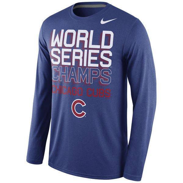 Men's Chicago Cubs 2016 World Series Champions Celebration 3D Long Sleeve T-Shirt - Pro Jersey Sports
