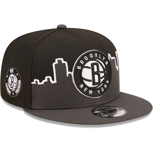 Mens Brooklyn Nets New Era 2022 Tip-Off 9FIFTY Snapback Hat - Charcoal/Black