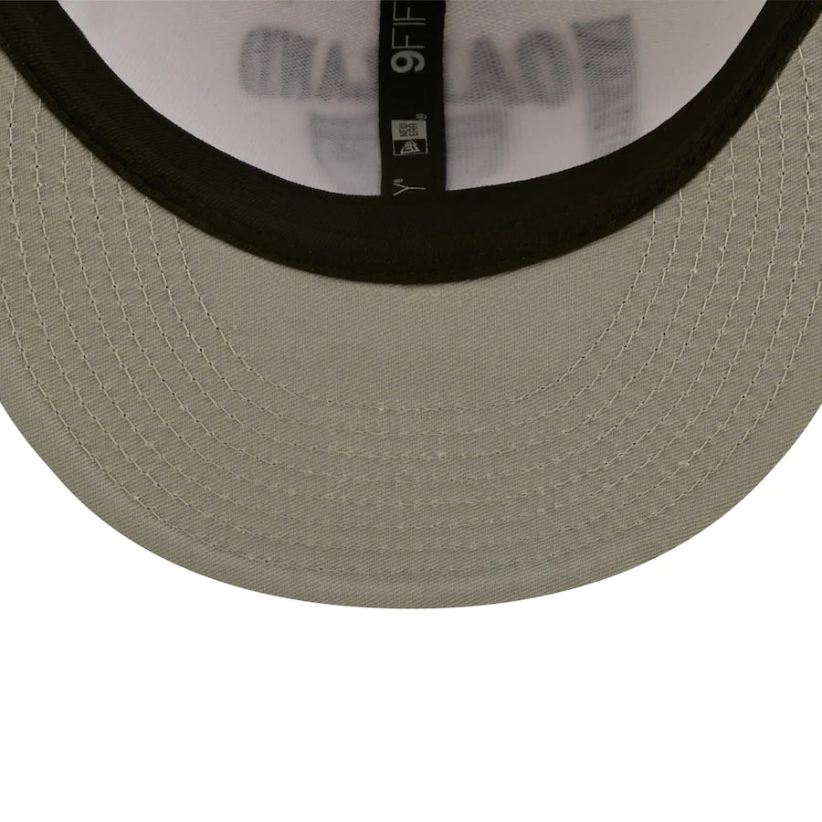 Oakland Raiders Historic Logo Retro Sport 3 Tone New Era 9FIFTY Snapback Hat - Pro Jersey Sports