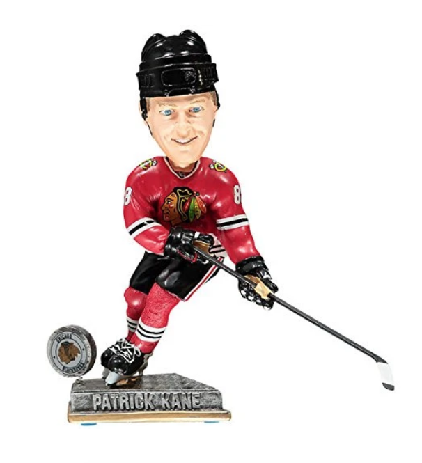 Chicago Blackhawks Patrick Kane #88 Springy Logo Action Road Bobblehead - Pro Jersey Sports