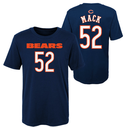 Toddler Chicago Bears Khalil Mack Navy Mainliner Name & Number T-Shirt - Pro Jersey Sports