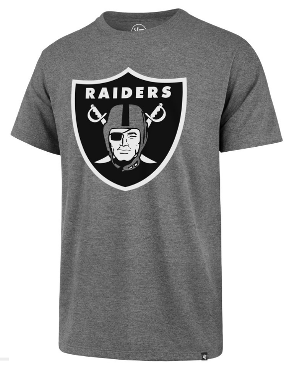 Men's Las Vegas Raiders Grey Imprint Club Tee By ’47 Brand - Pro Jersey Sports