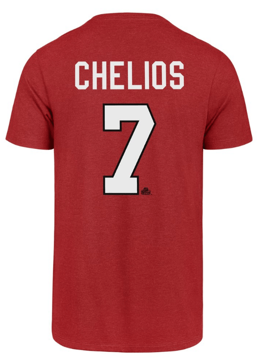 Chicago Blackhawks Chris Chelios Name And Number Club Tee By ’47 Brand - Pro Jersey Sports