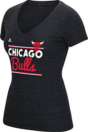 Womens Chicago Bulls Tri Blend V Neck Tee - Pro Jersey Sports