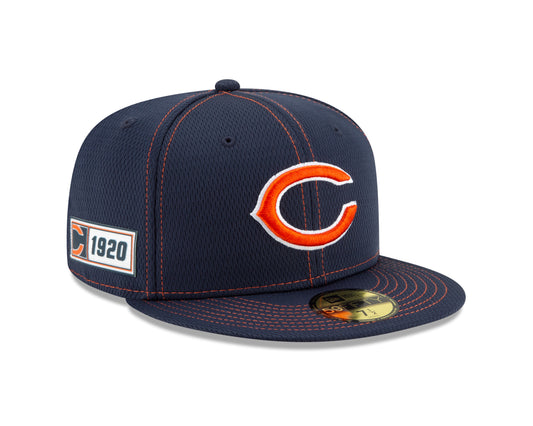 Chicago Bears Established 2019 On Field Sideline "C" Logo Road 59FIFTY Fitted Hat