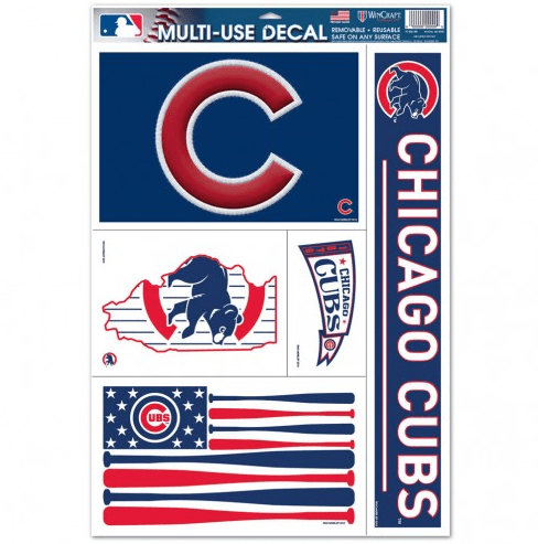 Chicago Cubs 11X17 Red/White/Blue Ultra Decal Sheet By Wincraft - Pro Jersey Sports