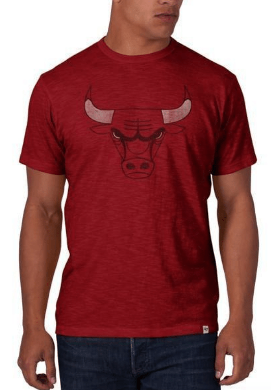 Mens Chicago Bulls Rescue Red Scrum Tee By 47 Brand - Pro Jersey Sports