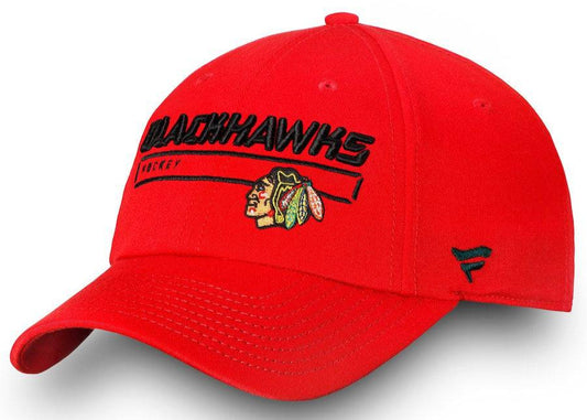 Men's Chicago Blackhawks Fanatics Branded Red Authentic Pro Rinkside Fundamental Adjustable Hat - Pro Jersey Sports